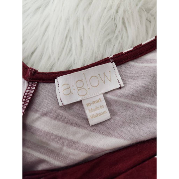 A: Glow Womens A‎ Line Dress Red Striped Stretch Maxi Sleeveless Maternity M New - Picture 5 of 7